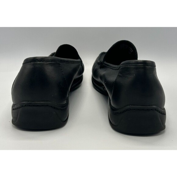 MOOTSIES TOOTSIES Black Leather Slip-On Royal Moccasins~Flat Loafers-Womens Sz 7 - Picture 4 of 8